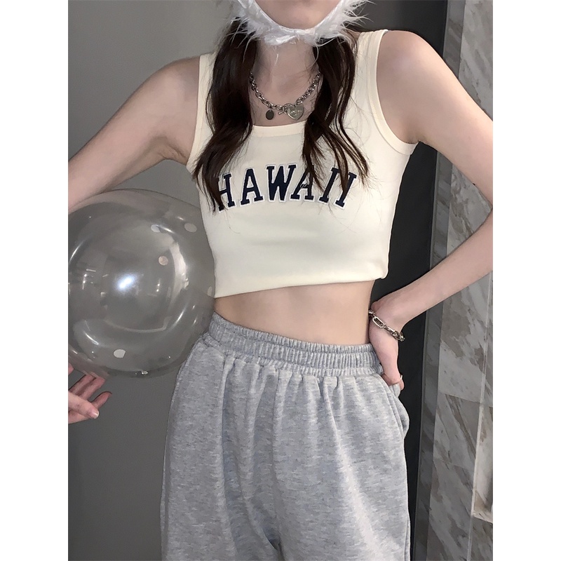 Áo Dệt Kim Hai Dây Thêu Chữ Thời Trang Quyến Rũ