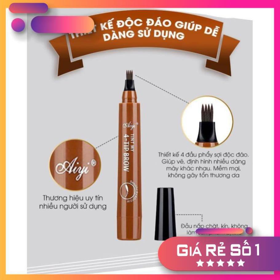 Bút TATTOO Chân Mày_CHÌ KẺ MÀY PHẨY SỢI 4D CHỐNG NƯỚC, SIÊU THẬT_AIYI PREMIUM Bút Phẩy Sợi Chân Mày 4D