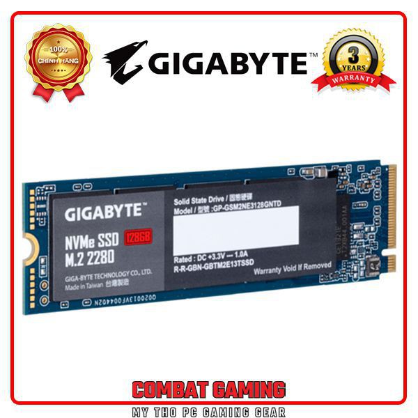 SSD Gigabyte M.2 2280 NVMe PCIe Gen 3x4 (128GB/256GB/512GB/1TB)