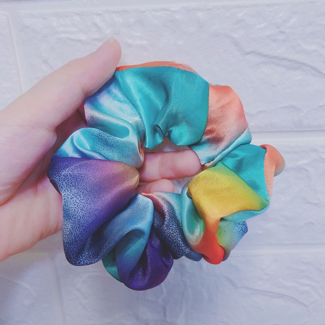 Cột tóc vải, Scrunchies họa tiết loang màu cực xinh