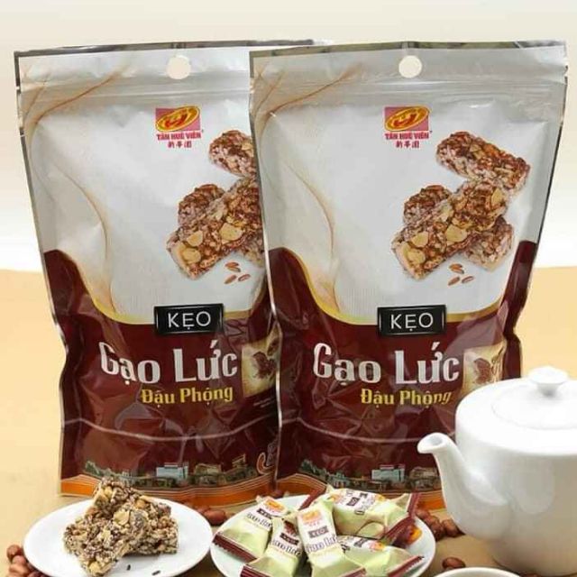 Kẹo gạo lứt đậu phộng Tân Huê Viên túi 250g