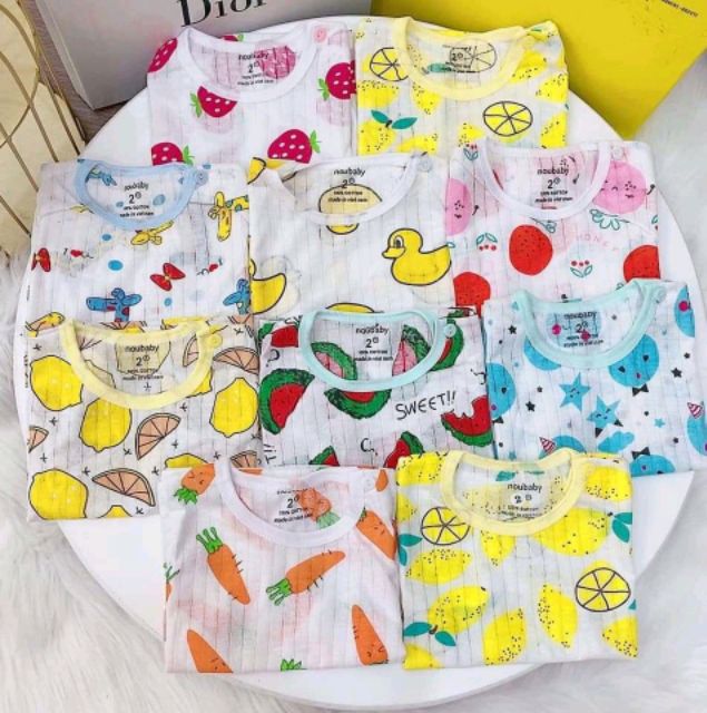 Bộ cotton giấy mẫu mới cao cấp cho bé