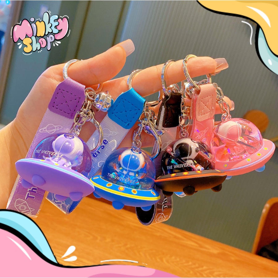 Móc Khóa Đẹp Hình Nước Đĩa Bay Dễ Thương phụ kiện Túi Xách -Minkey