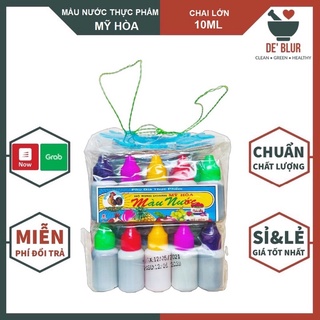 (10ml) Màu thực phẩm (làm slime) Mỹ Hoà lốc 5chai 5màu