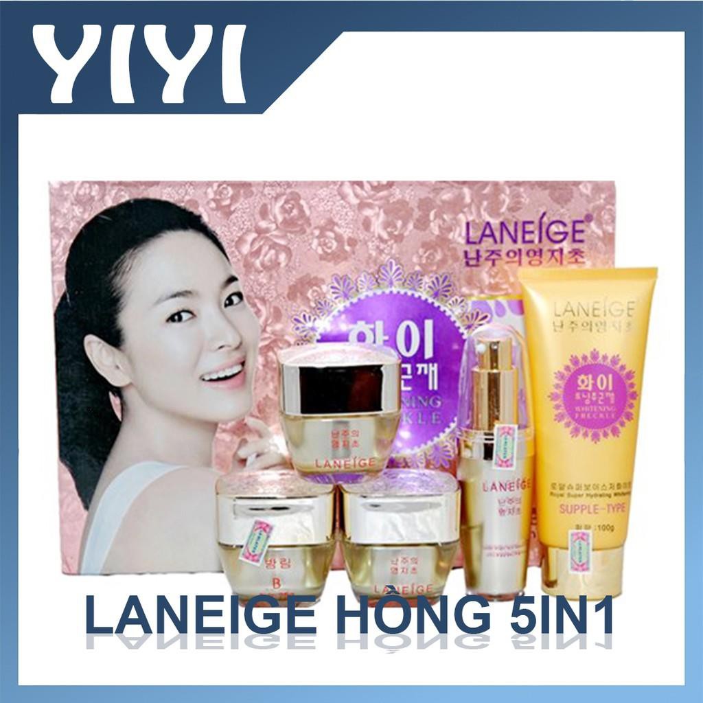 [SIÊU SALE] Mỹ phẩm Laneige hồng, mỹ phẩm dưỡng trắng da làm mờ nám, trắng da, chống nhăn 5in1.