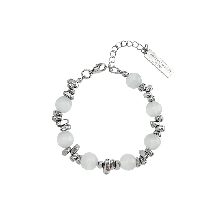 Vòng Tay Đá Opal Phong Cách hip hop Đường Phố Cho Nam Và Nữ