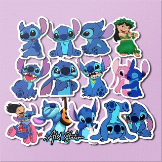 Sticker nhựa hình dán STITCH xanh siêu dễ thương (hàng Việt Nam - loại sticker nhám) - sticker nhựa PVC không thấm nước