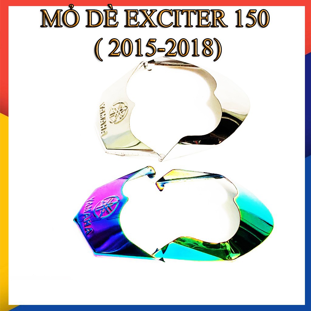 Ốp inox dè trước sau Exciter 150 - 2018 ( Giá 1 bộ )
