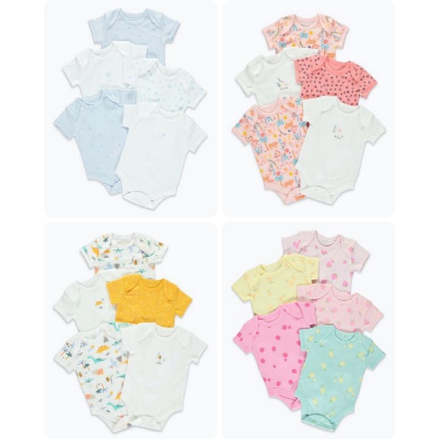 Set 5 bodysuit 100% cotton chính hãng Matalan