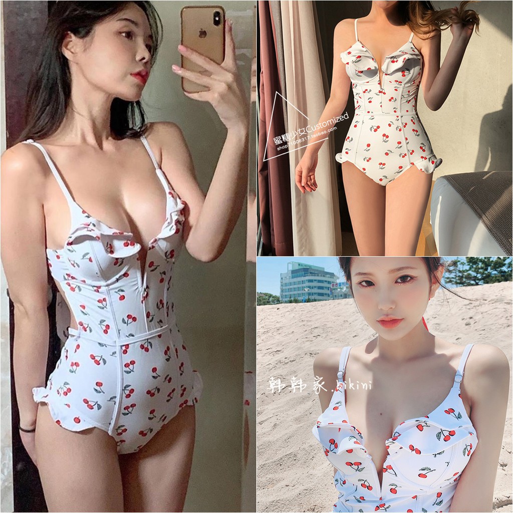 Bikini đồ bơi họa tiết cherry xinh xắn-ảnh thật