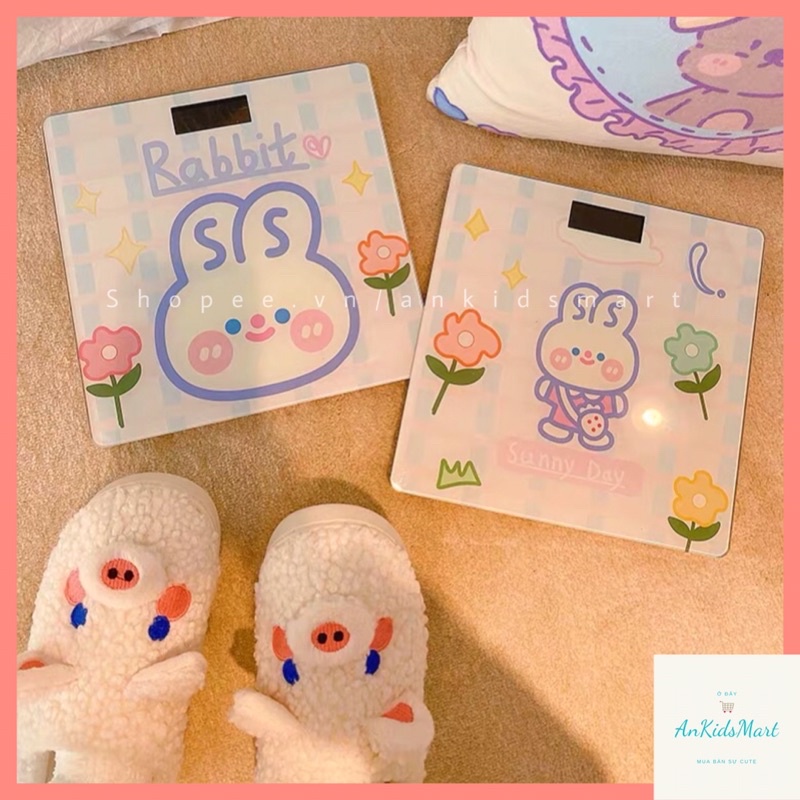 Cân điện tử/ Cân sức khoẻ hoạ tiết hoạt hình dễ thương/ Cân gia đình