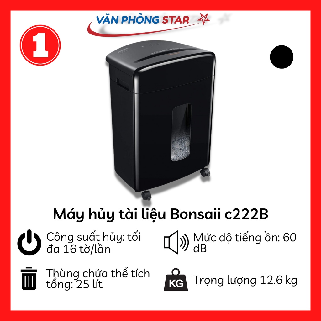 Máy hủy tài liệu Bonsaii c222B