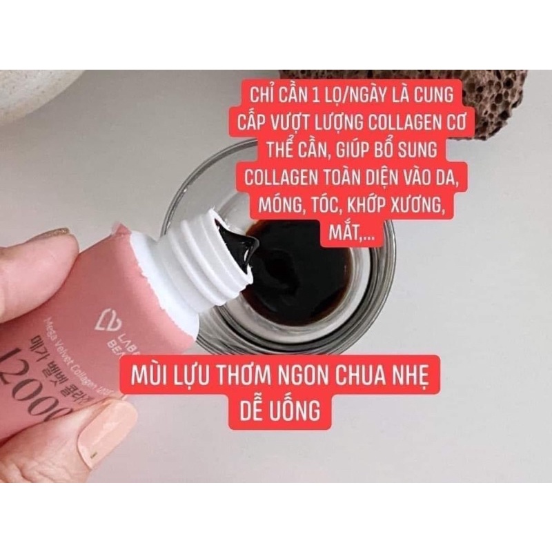 Mẫu mới - Collagen dạng nước đẹp da Lab Beauty 12000mg hộp 7 ống 30ml
