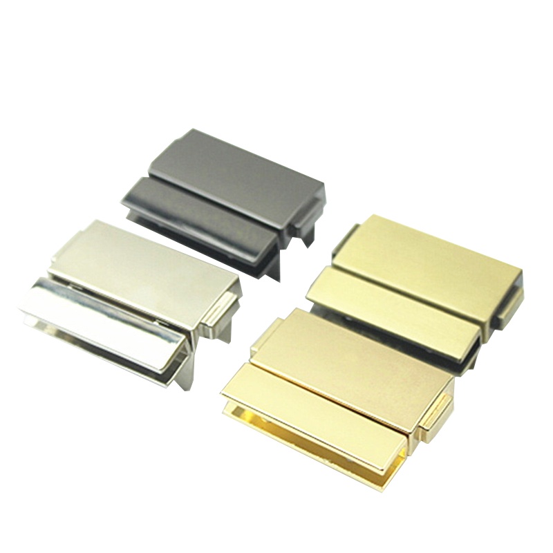 Khóa Bấm Kim Loại Dạng Nhấn Hình Chữ Nhật Cho Túi Xách