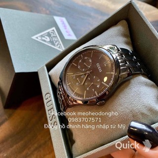 (Auth) ĐỒNG HỒ NAM GUESS BLACK CASUAL