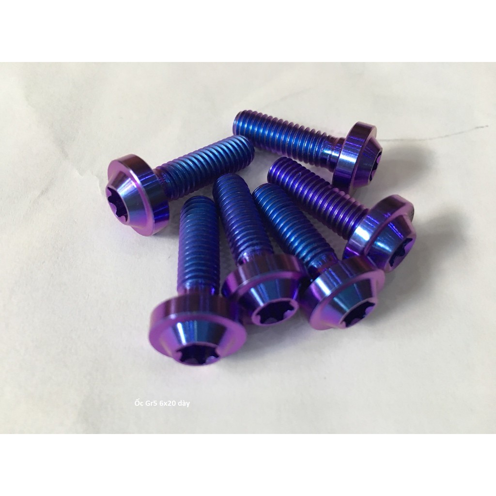 ỐC TITANIUM GR5 6x20, 6x30, 6x40, 6x50 MỎNG