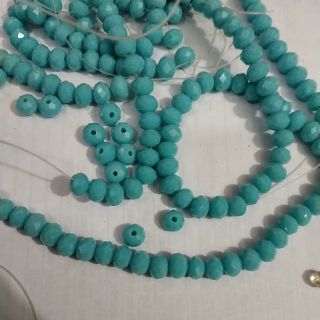 20 viên pha lê xanh da trời size 6mm