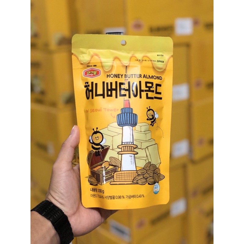 ⚡GIÁ HỦY DIỆT⚡ Hạnh Nhân Tẩm Bơ Mật Ong Murgerbon Hàn Quốc 200g | BigBuy360 - bigbuy360.vn