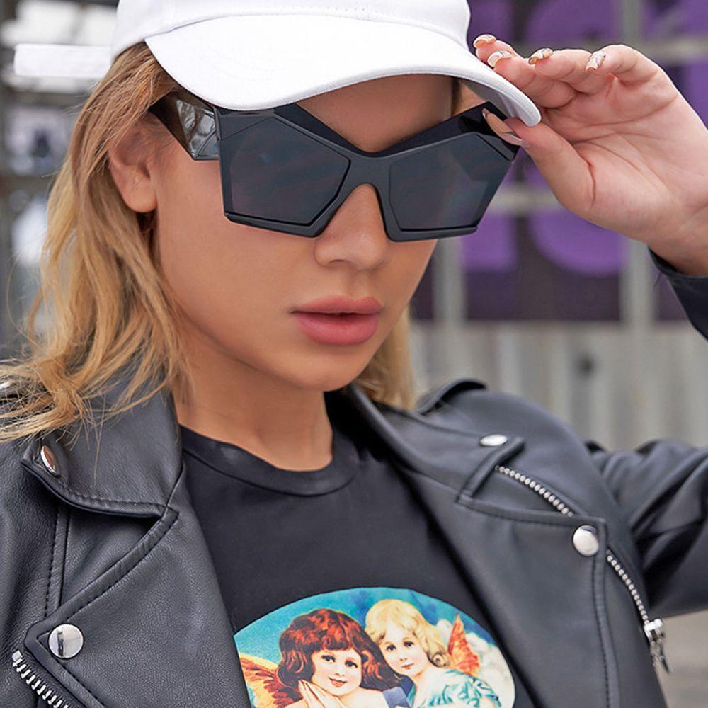 Kính Mát Tròng Đa Giác Nhiều Màu Sắc Chống Tia UV400 Thời Trang Cho Nữ