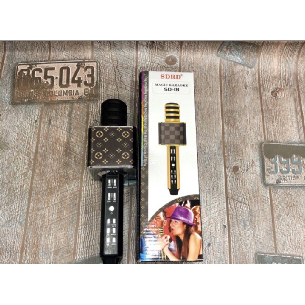 [CỰC RẺ] MICRO KARAOKE BLUETOOTH SD18 MỚI NHẤT CAO CẤP