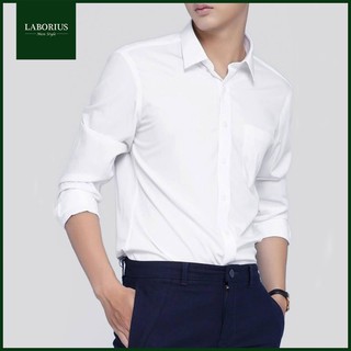 Áo sơ mi nam za-ra dài tay trắng trơn vnxk vải mềm mịn