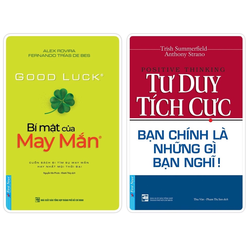 Sách - Combo Bí Mật Của May Mắn + Tư Duy Tích Cực - Bạn Chính Là Những Gì Bạn Nghĩ - First News