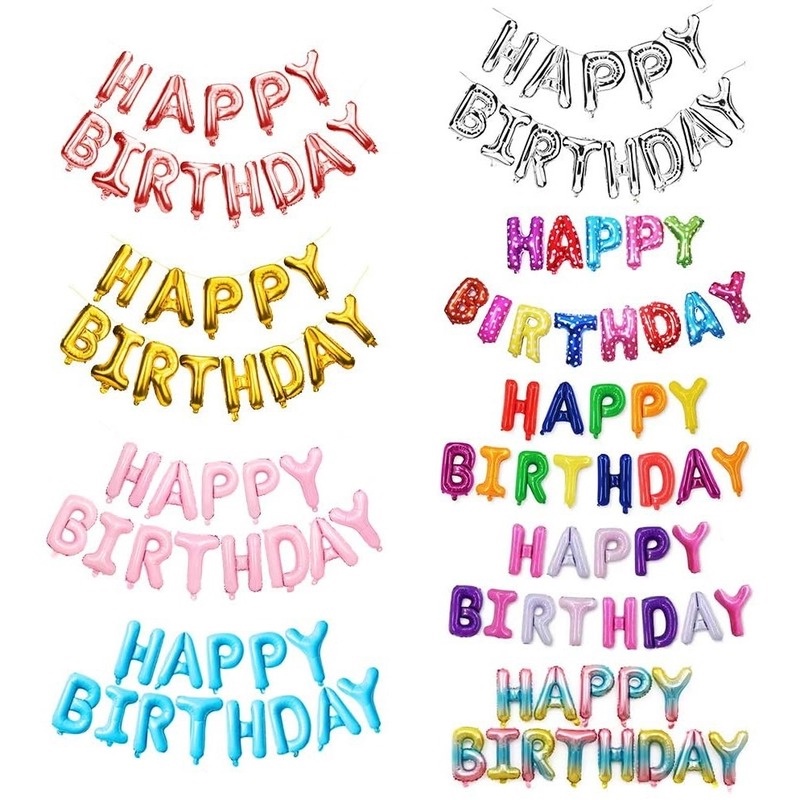 Bong bóng lá nhôm 16 inch trang trí tiệc sinh nhật