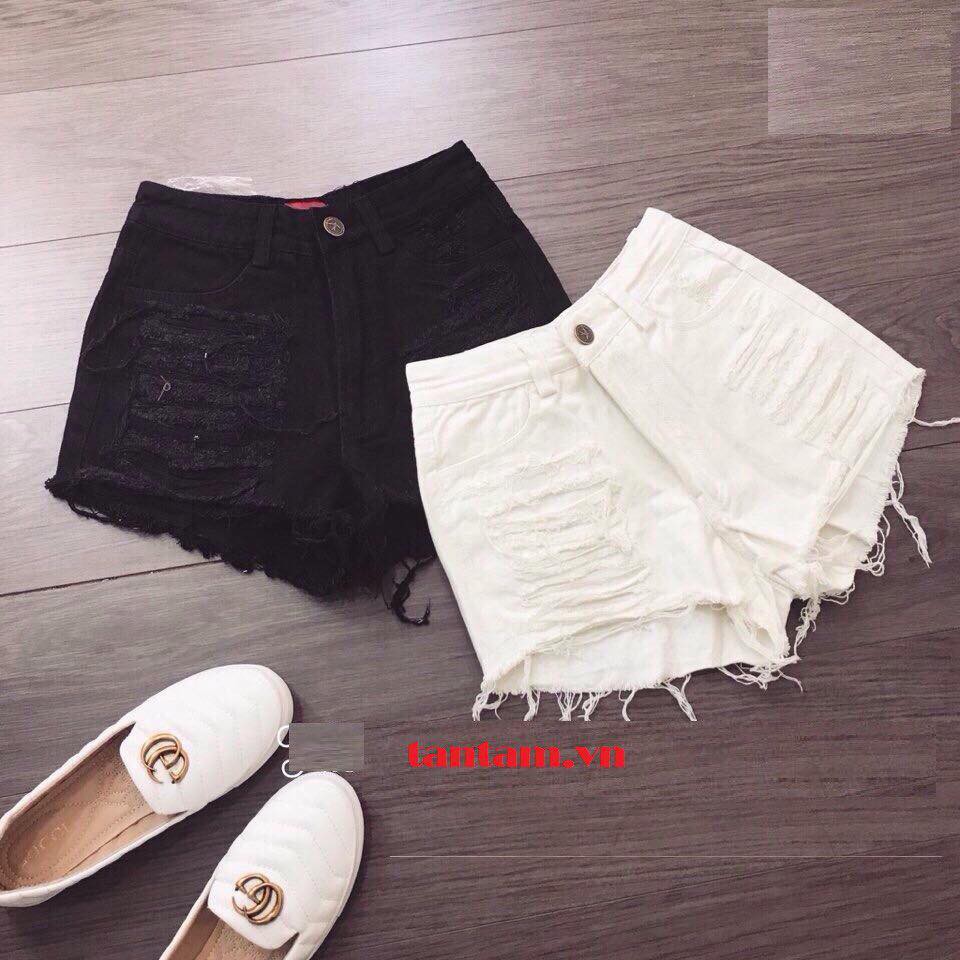 [ xả kho ] HS  QUẦN SOOC KAKI RÁCH