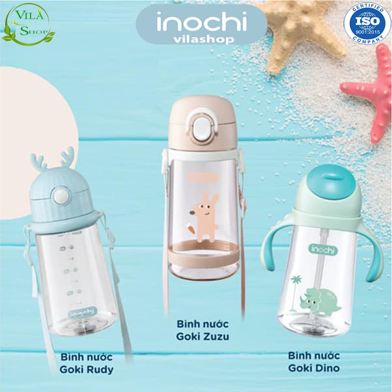 Bình Nước Cho Bé, Bình Đựng Nước 350ml - 450ml, Bình Nước Cao Cấp Chính Hãng Inochi Đạt Tiêu Chuẩn Xuất Nhật