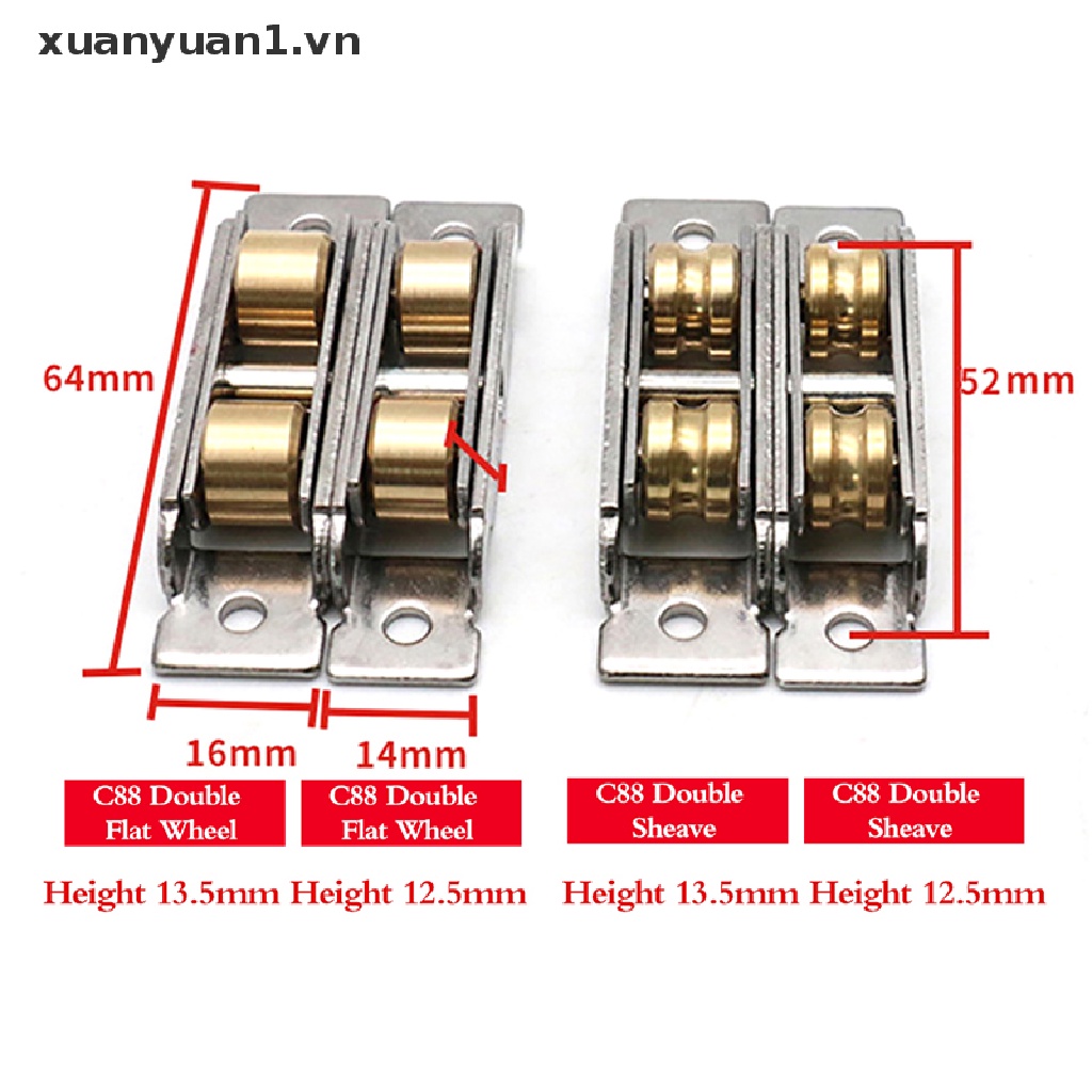 Xuan Con Lăn Cửa Kính Cửa Sổ Bằng Thép Không Gỉ Có Bánh Xe Trượt Chữ u Im Lặng Cho Cửa Sổ Kính