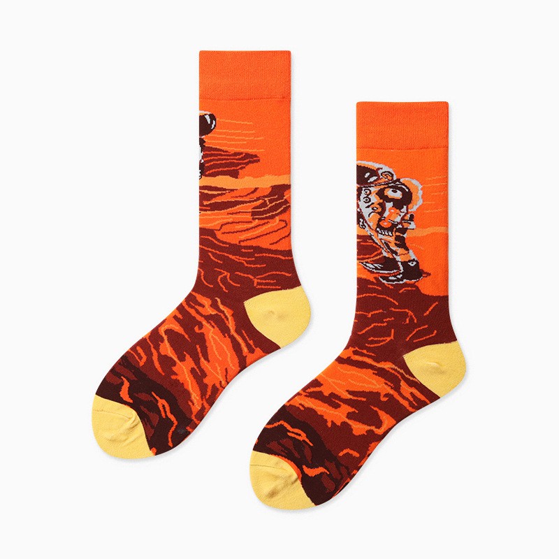 Tất vớ nam nữ cao cổ họa tiết Không Gian - Free ship + Quà tặng Loved socks by TatsTats.vn