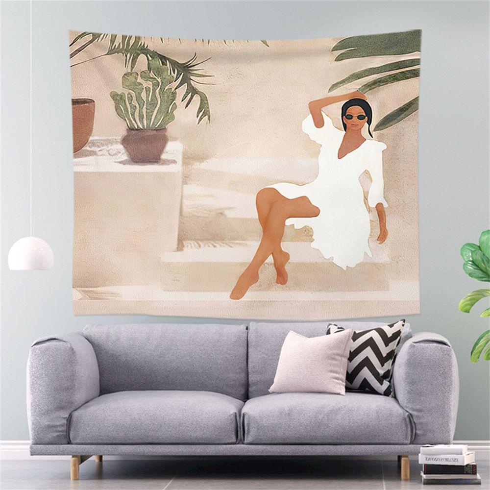 KUNHEV Thảm Vải Treo Tường Trang Trí Phông Nền Kiểu Bắc Âu Dễ Thương