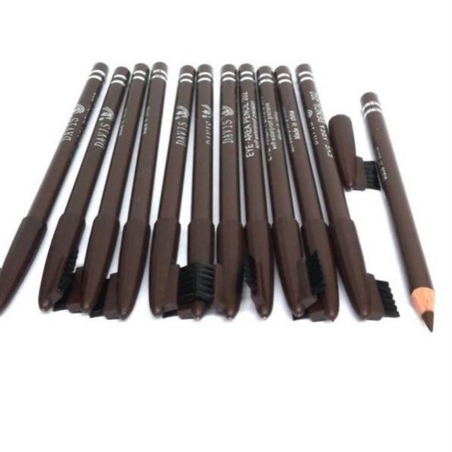 (hàng Mới Về) Chì Kẻ Lông Mày Davis Màu Nâu Kèm Cọ Tiện Dụng | BigBuy360 - bigbuy360.vn
