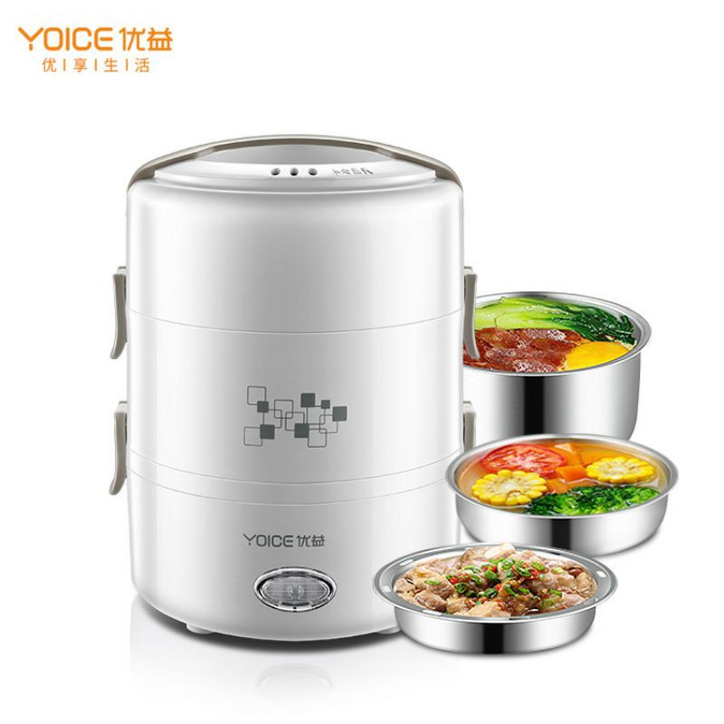 Hộp cơm hâm nóng Yoice inox 3 tầng