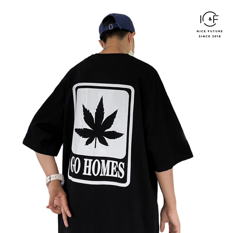 Áo thun IFNICEFUTURE vải cotton ngắn tay dáng rộng cỡ lớn mới phổ biến cho nam nữ