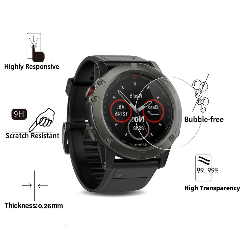 GARMIN Set 3 Kính Cường Lực 9h 2.5d Chuyên Dụng Cho Garmin Fenix 6 6s 6x Pro