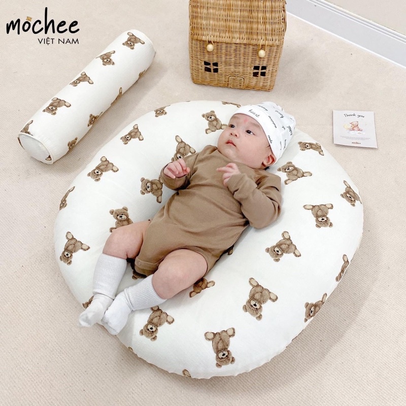 Mochee - Gối chống trào ngược Muslin cao cấp, mỏng nhẹ, không bí lưng