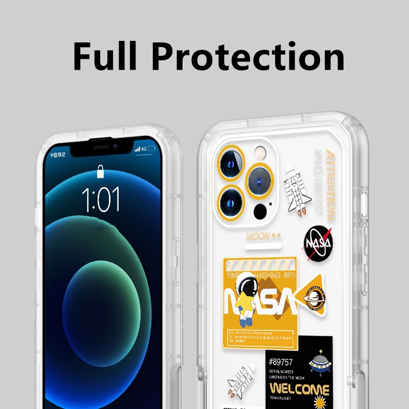 Delta Ốp Điện Thoại Silicon Mềm Chống Sốc Có Giá Đỡ Cho iphone 15 14 plus 13 pro max x / xs / xr 11 / 12 / 13 7 8 plus b005