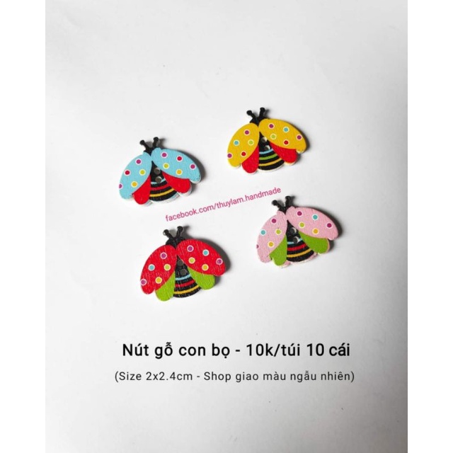 Cúc gỗ - Nút gỗ con bọ