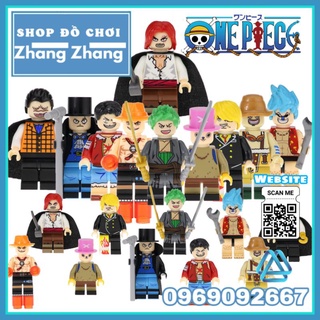 Đồ chơi Xếp hình One Piece Portgas Sabo Shanks Roronoa Sanji Usopp FrankyTony Chopper Crocodile Minifigures Kopf KF6037