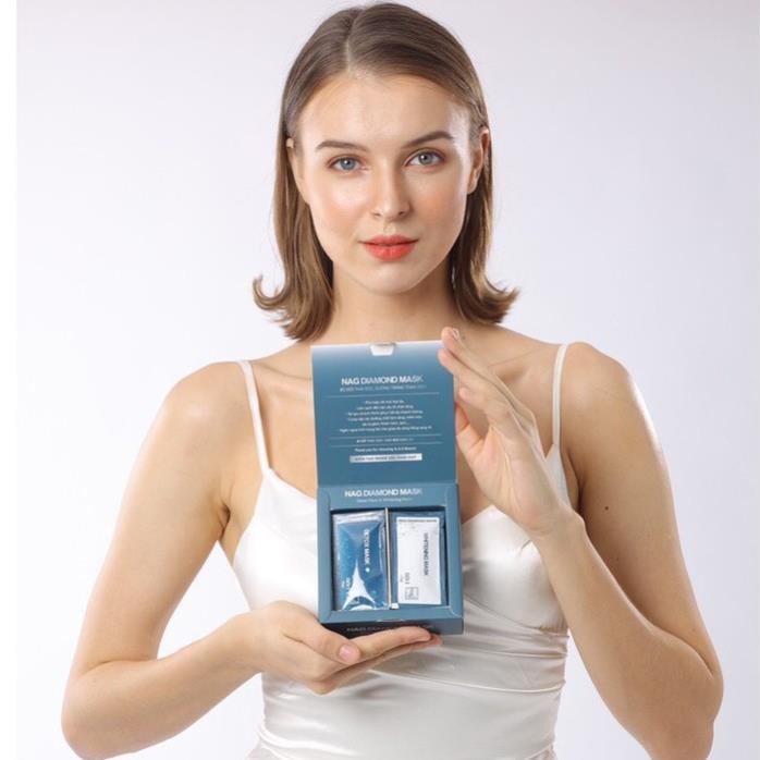 [HÀNG CHÍNH HÃNG]BỘ ĐÔI MẶT NẠ N.A.G DIAMOND MASK-Thải độc, dưỡng trắng da mặt toàn diện/DETOX MASK-WHITENING MASK | Thế Giới Skin Care