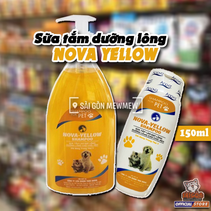 Sữa tắm dưỡng lông cho chó mèo NOVA YELLOW SHAMPOO