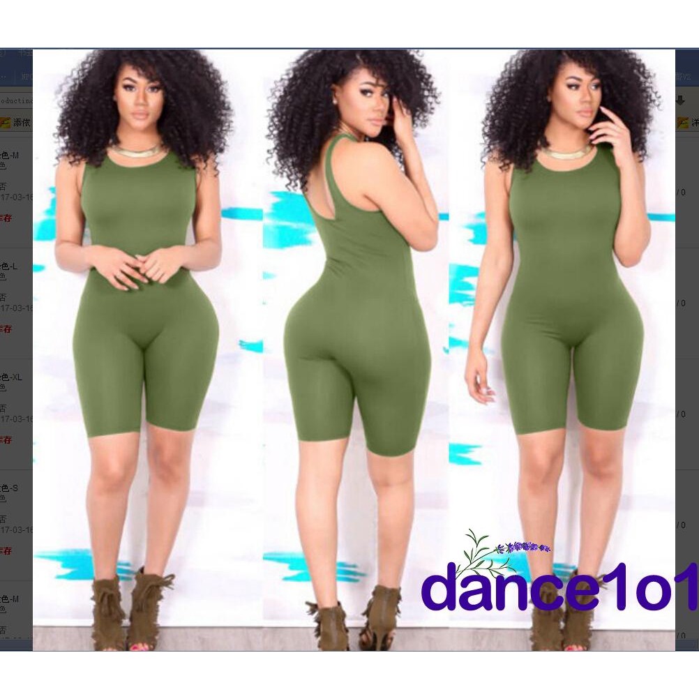 Bộ Jumsuit ngắn không tay dáng ôm quyến rũ cho nữ