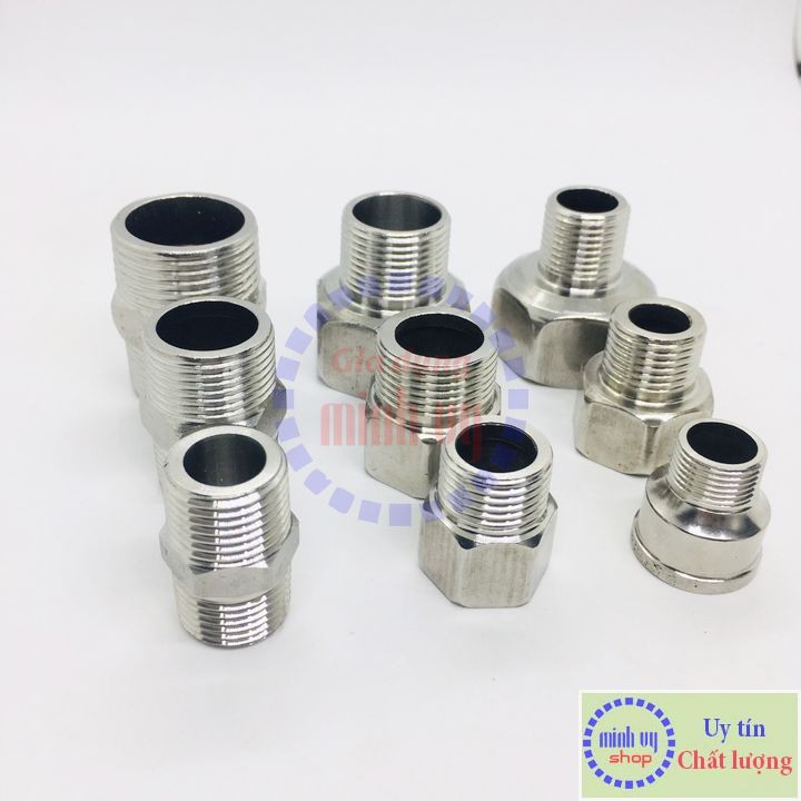 [INOX304] Nối Kép Thu Ren Lơ ren  1" 3/4" 1/2" 3/8" (33mm - 27mm -21mm - 17mm)