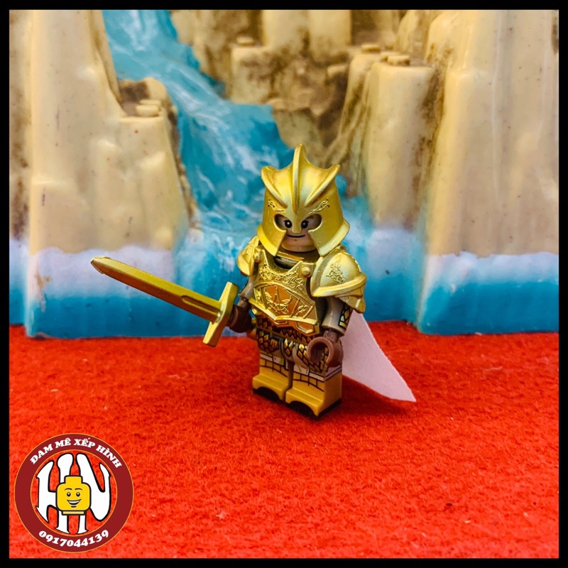 Đồ chơi xếp hình - Lính trung cổ - Koruit XP 1001 + 1019 - Lính vàng +  - Lord of The Rings - Hàng cao cấp !