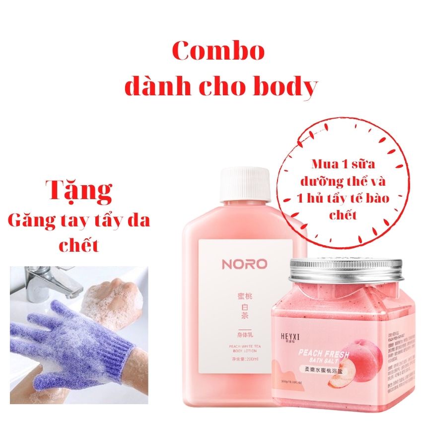 Tẩy da chết cơ thể 4 mùi hương trái cây giúp làm sạch da lấy đi da chết trên cơ thể heyxi 350k HTTBC2