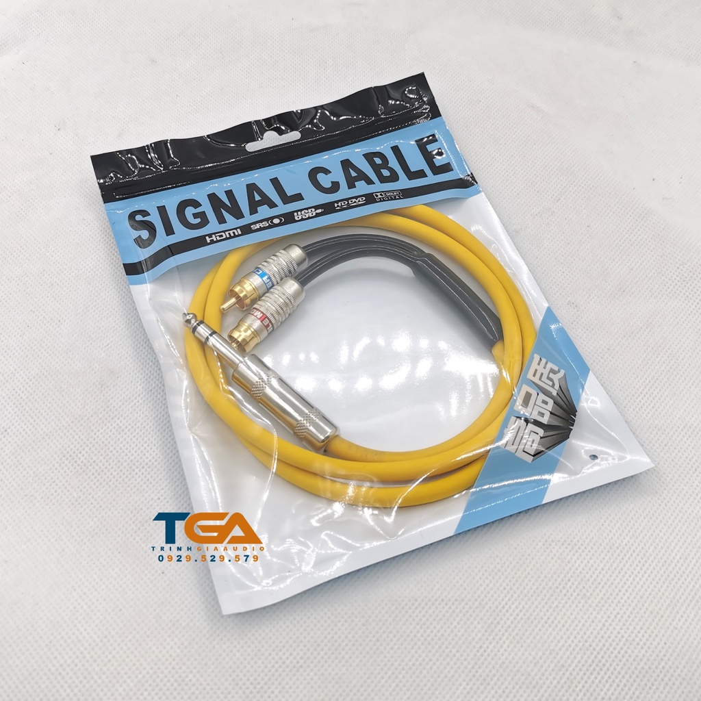 Dây 6 Ly Stereo Ra 2 AV , Hoa Sen