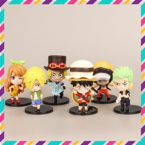 Mô Hình Nhân Vật OnePiece, Luffy, Zoro, Sanchi ChiBi, Cao 12,5cm - Trang Trí Decor Phòng Học - Tượng Figure One Piece