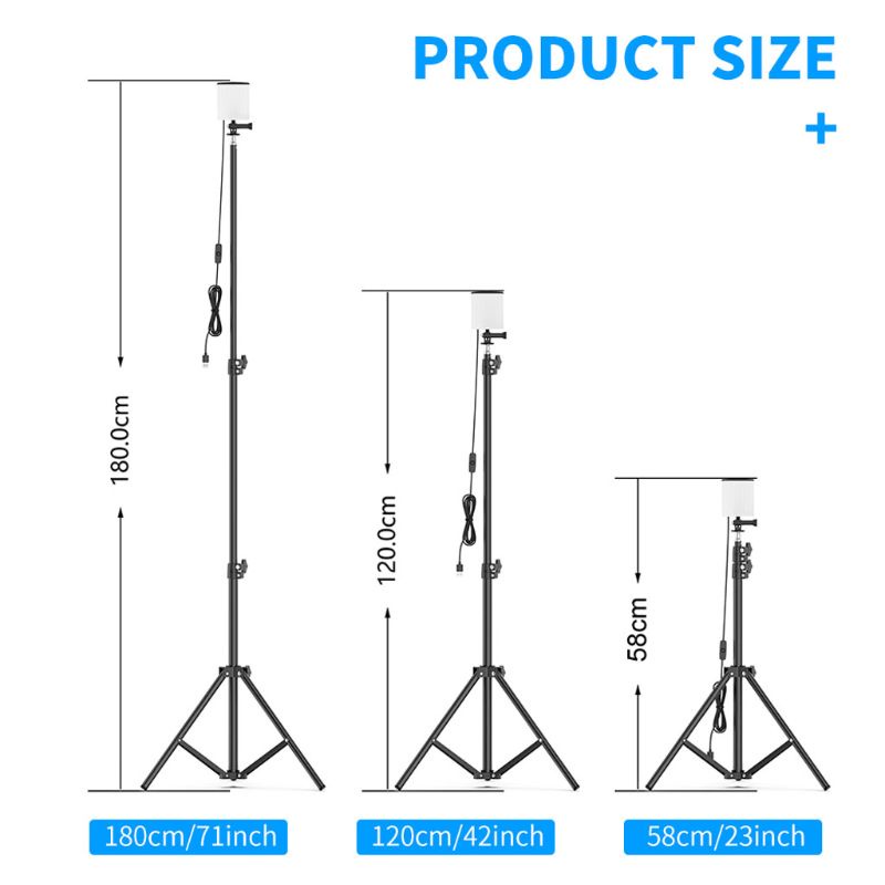 Đèn LED Chụp Ảnh Selfie Có Chân Tripod Điều Chỉnh Chiều Cao