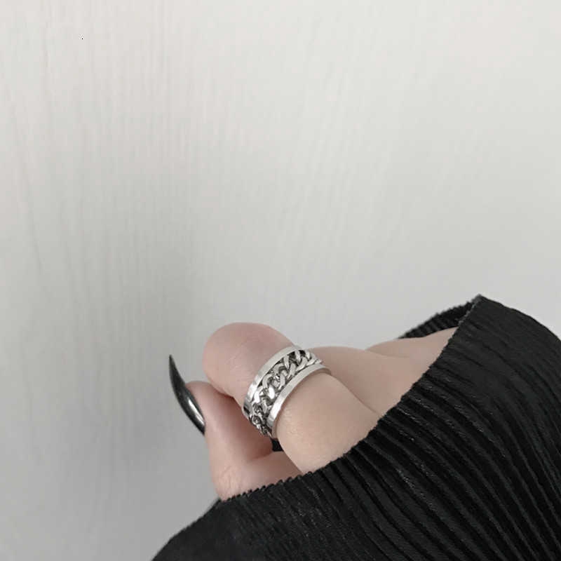 Women's titanium steel ring Hip hop bundy Couple fashion